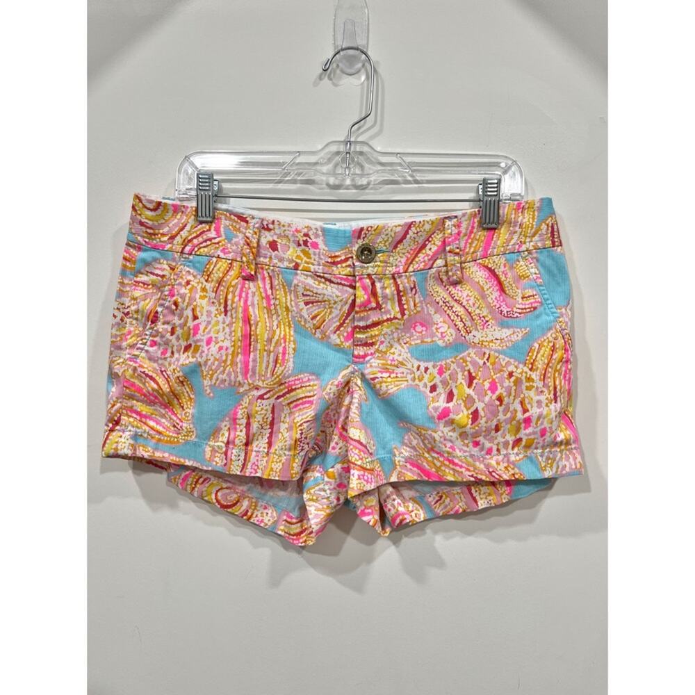 LILLY PULITZER The Walsh Tini Bikini Blue Pink Fish Print Shorts